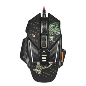 Defender Myš sTarx GM-390L, 3200DPI, optická, 8tl., drôtová USB, čierna, herná, vymeniteľné závažia, podsvietená